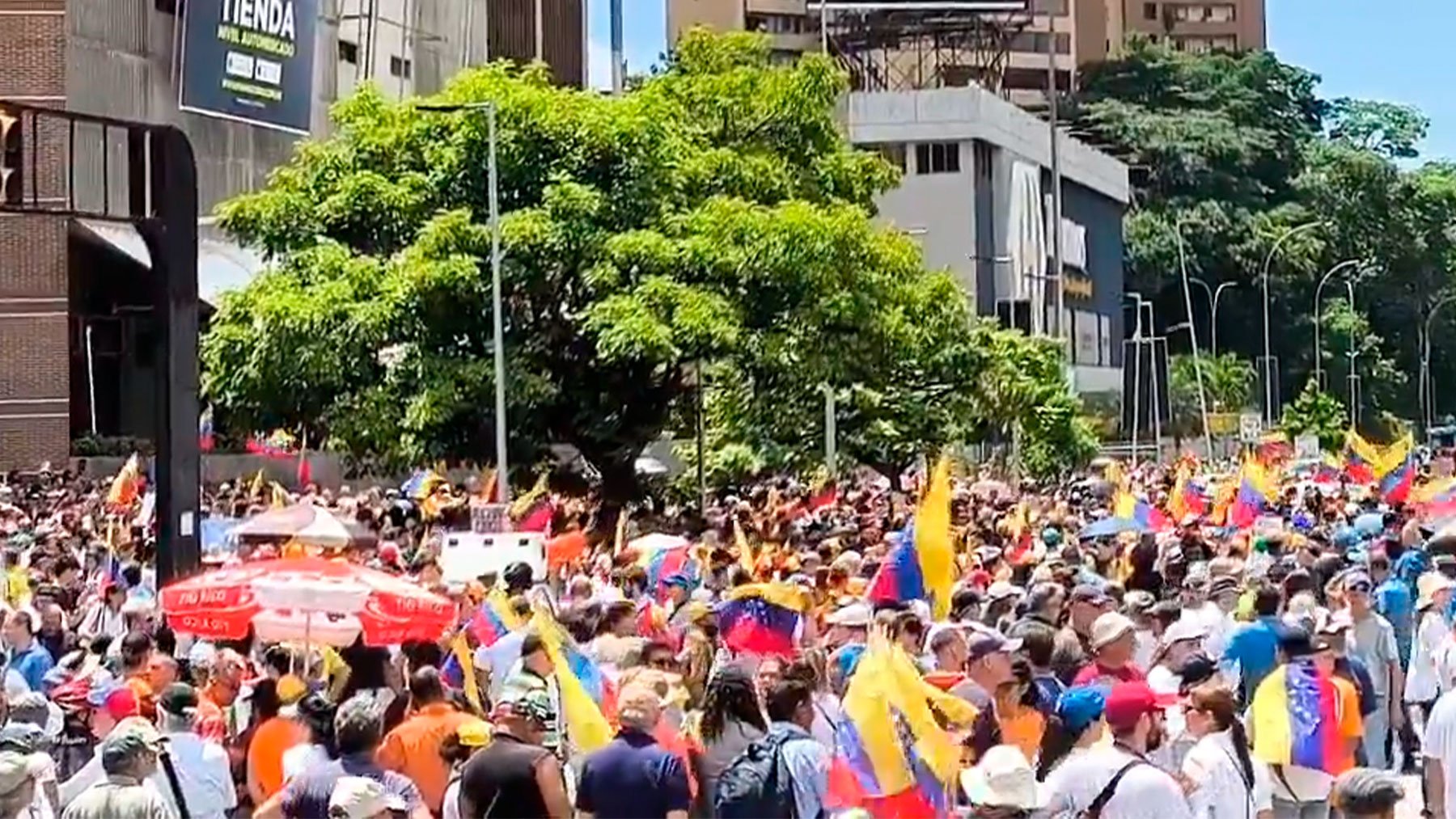 Manifestación contra Maduro este sábado, en Caracas.