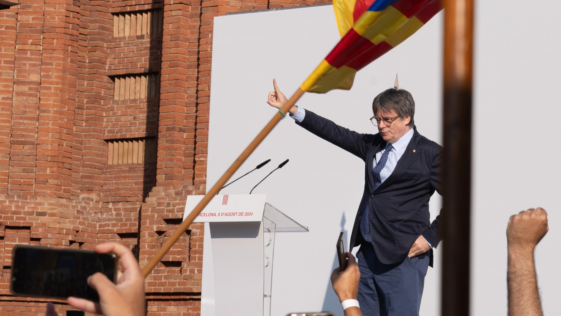 Carles Puigdemont, en su visita ‘fantasma’ a Barcelona. (Foto: EP)