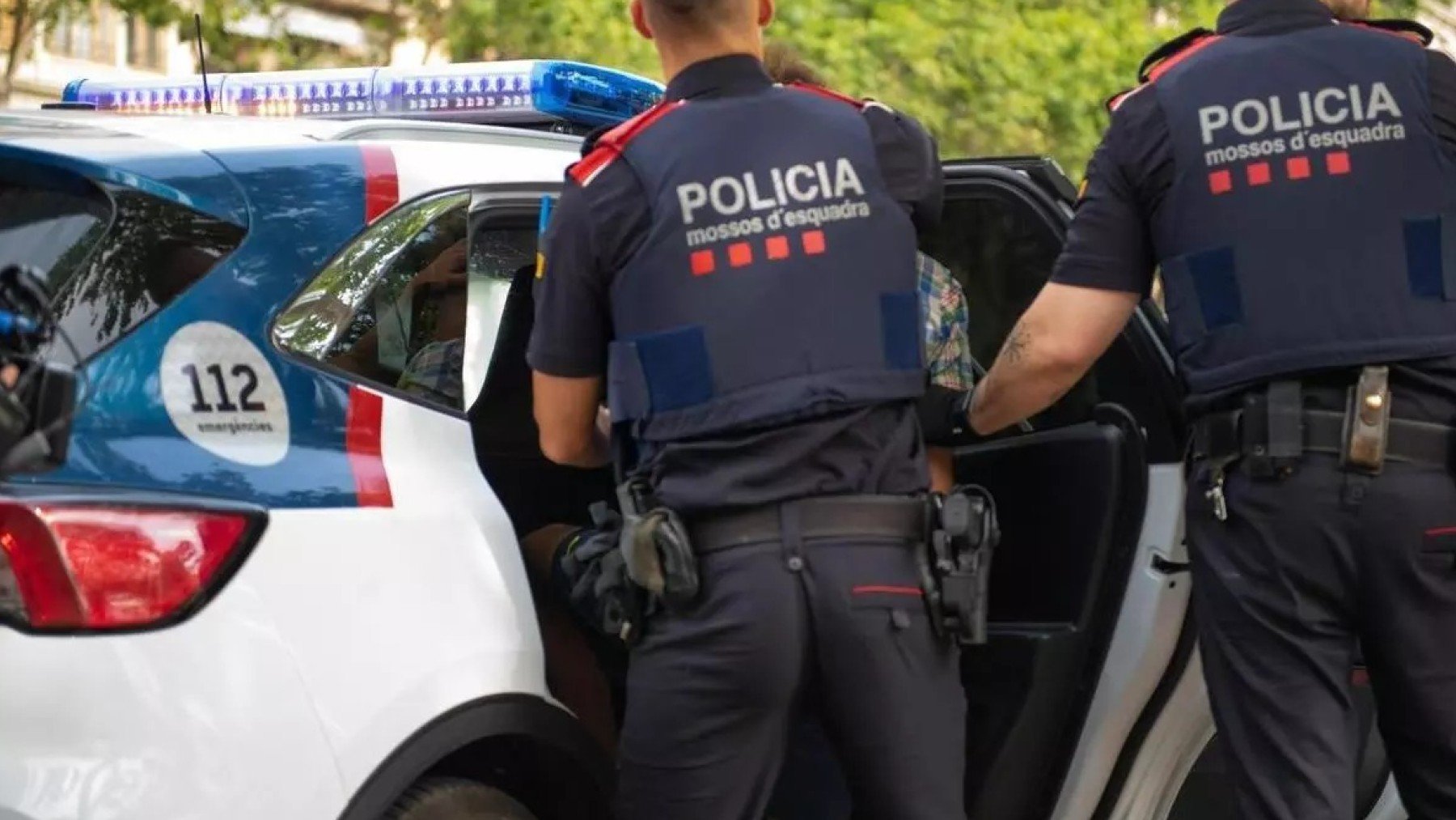 Una patrulla de Mossos d’Esquadra durante una actuación.