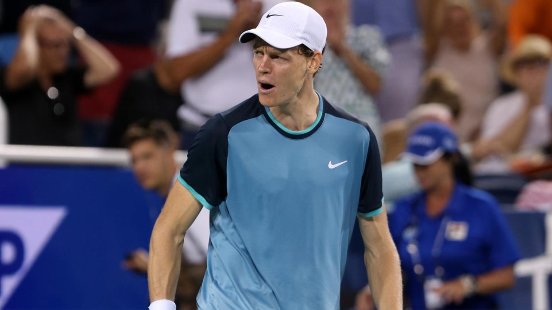 Jannik Sinner durante su participación en Cincinnati. (EFE)