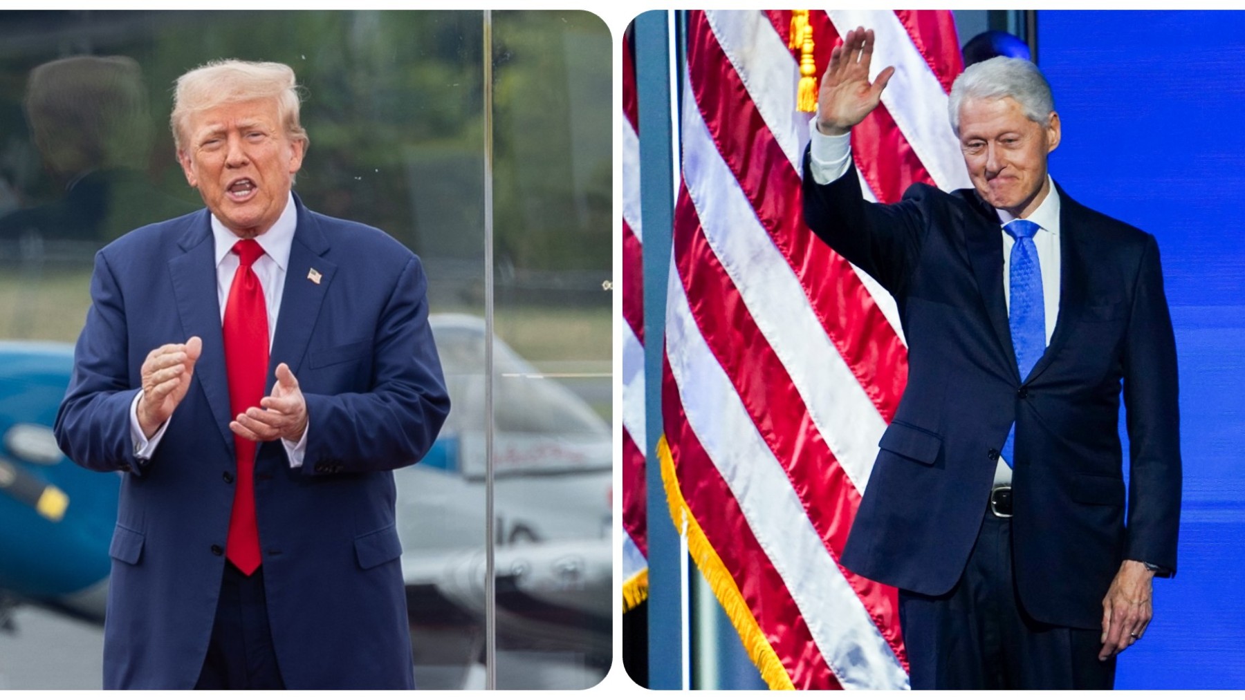 Donald Trump y Bill Clinton. (Fotos: Efe)