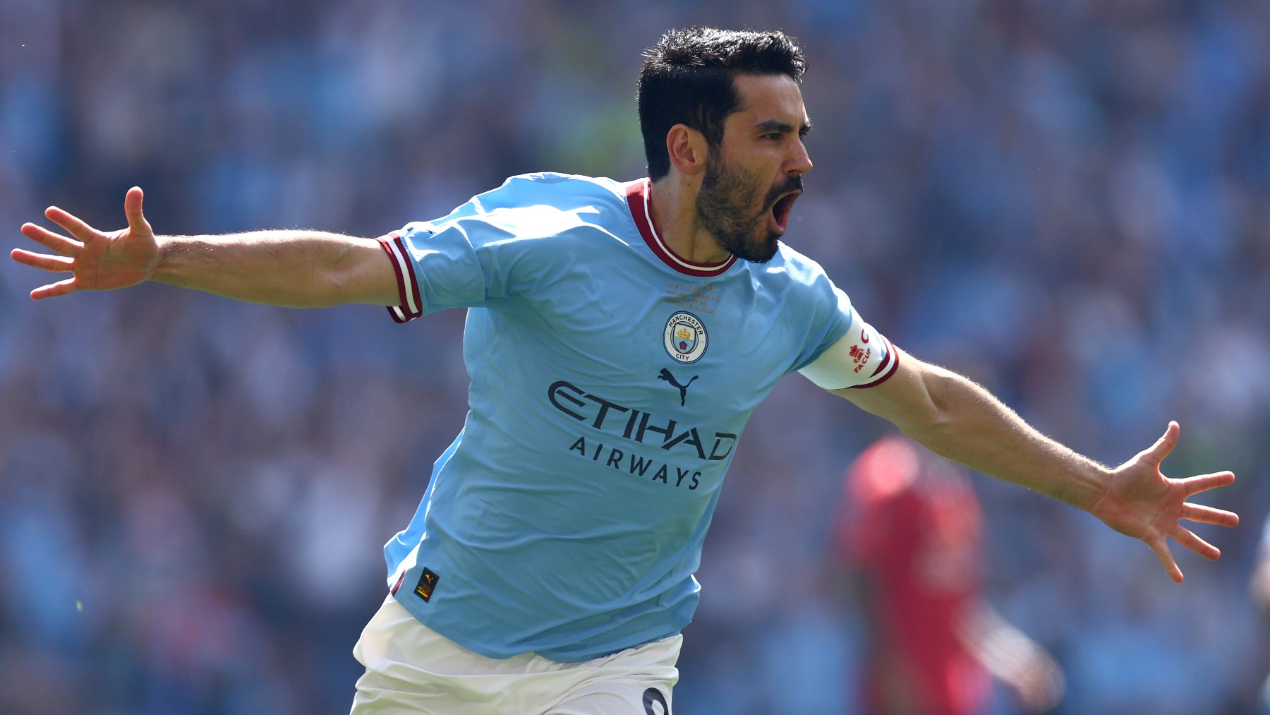 Ilkay Gündogan celebra un gol durante su anterior etapa en el Manchester City. (Getty)