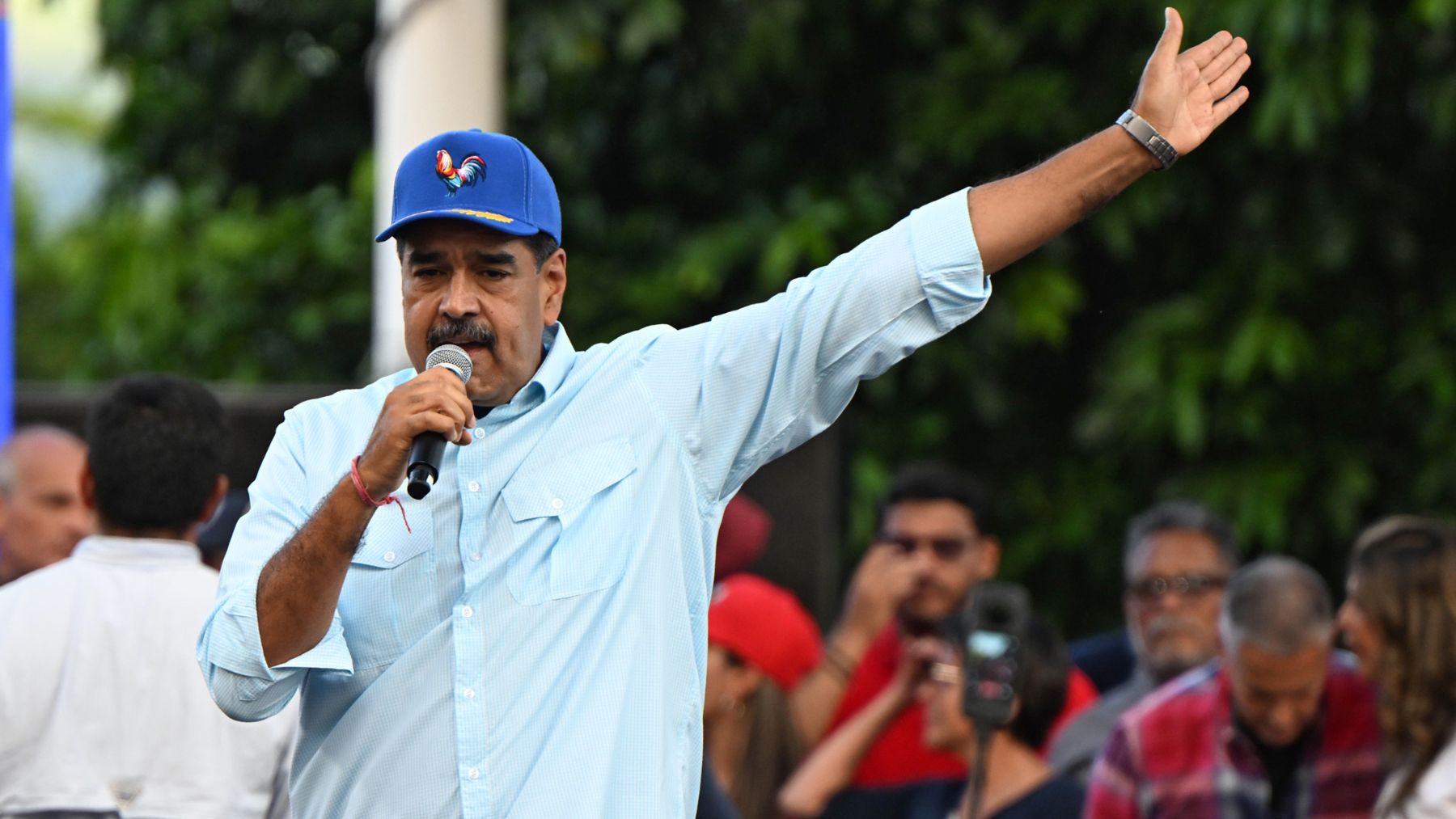 Nicolás Maduro tras el fraude electoral de julio de 2024. (Getty)