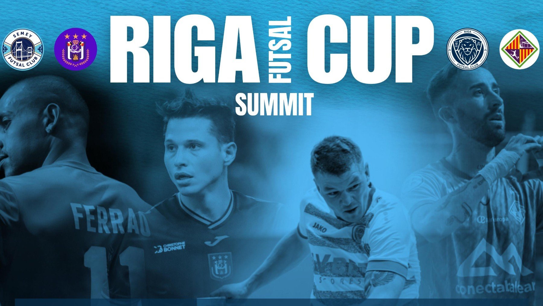 Cartel del Riga Futsal Cup.