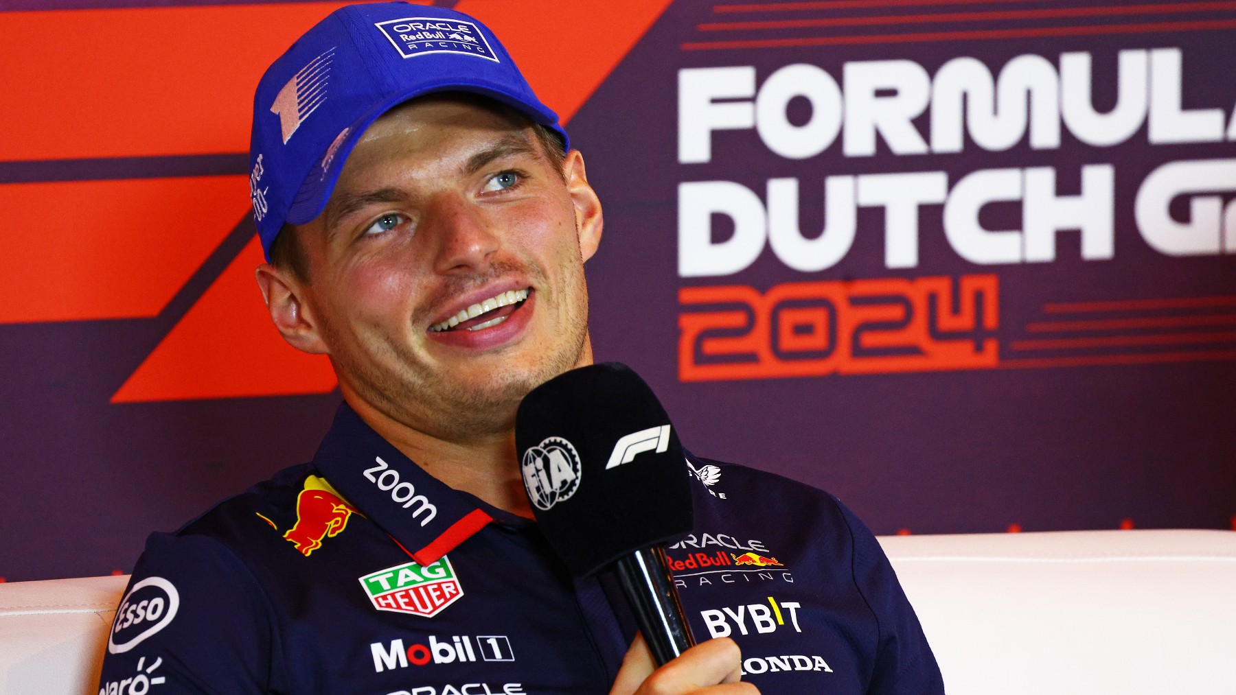 Max Verstappen, durante la rueda de prensa en el GP de Holanda de F1. (Getty)