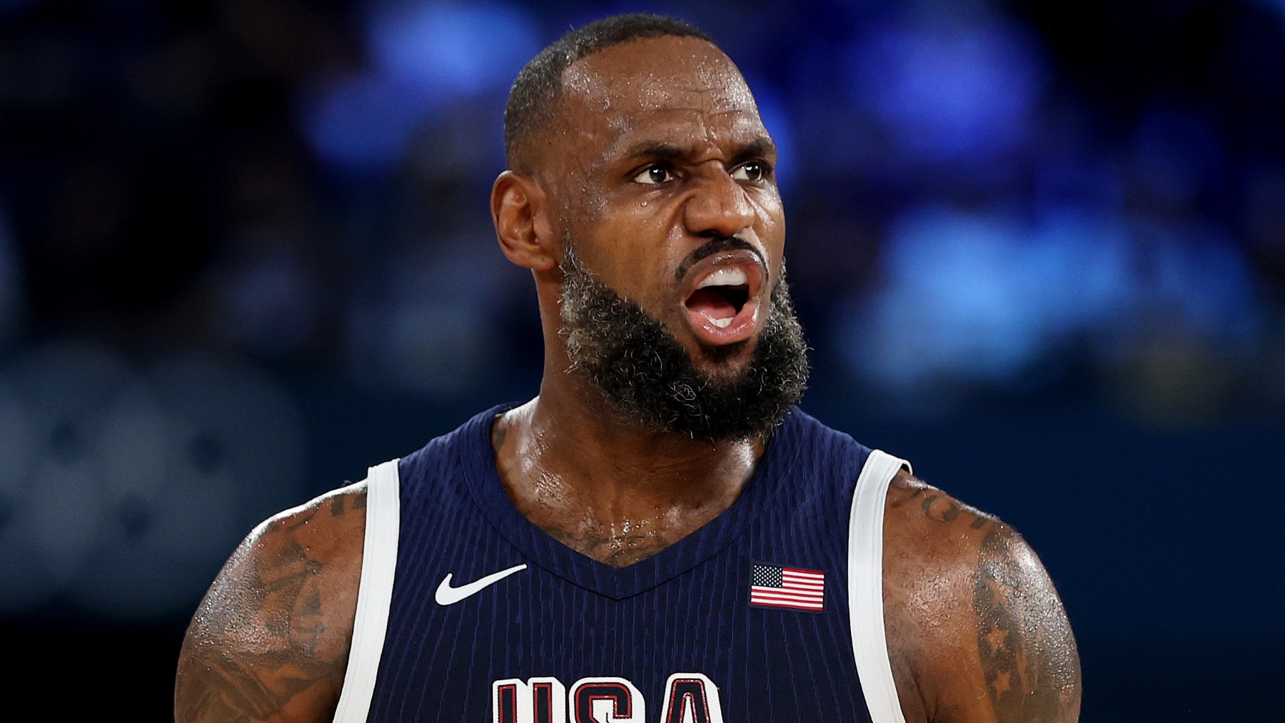 LeBron James en la final de los Juegos Olímpicos con Estados Unidos. (Getty)