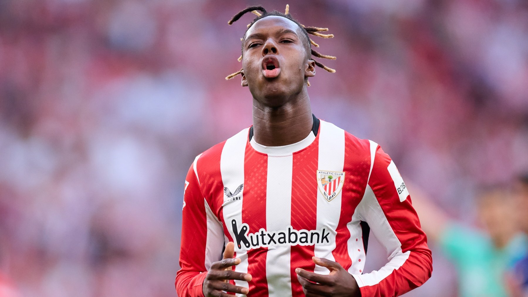 Nico Williams en el primer partido de Liga del Athletic. (Europa Press)