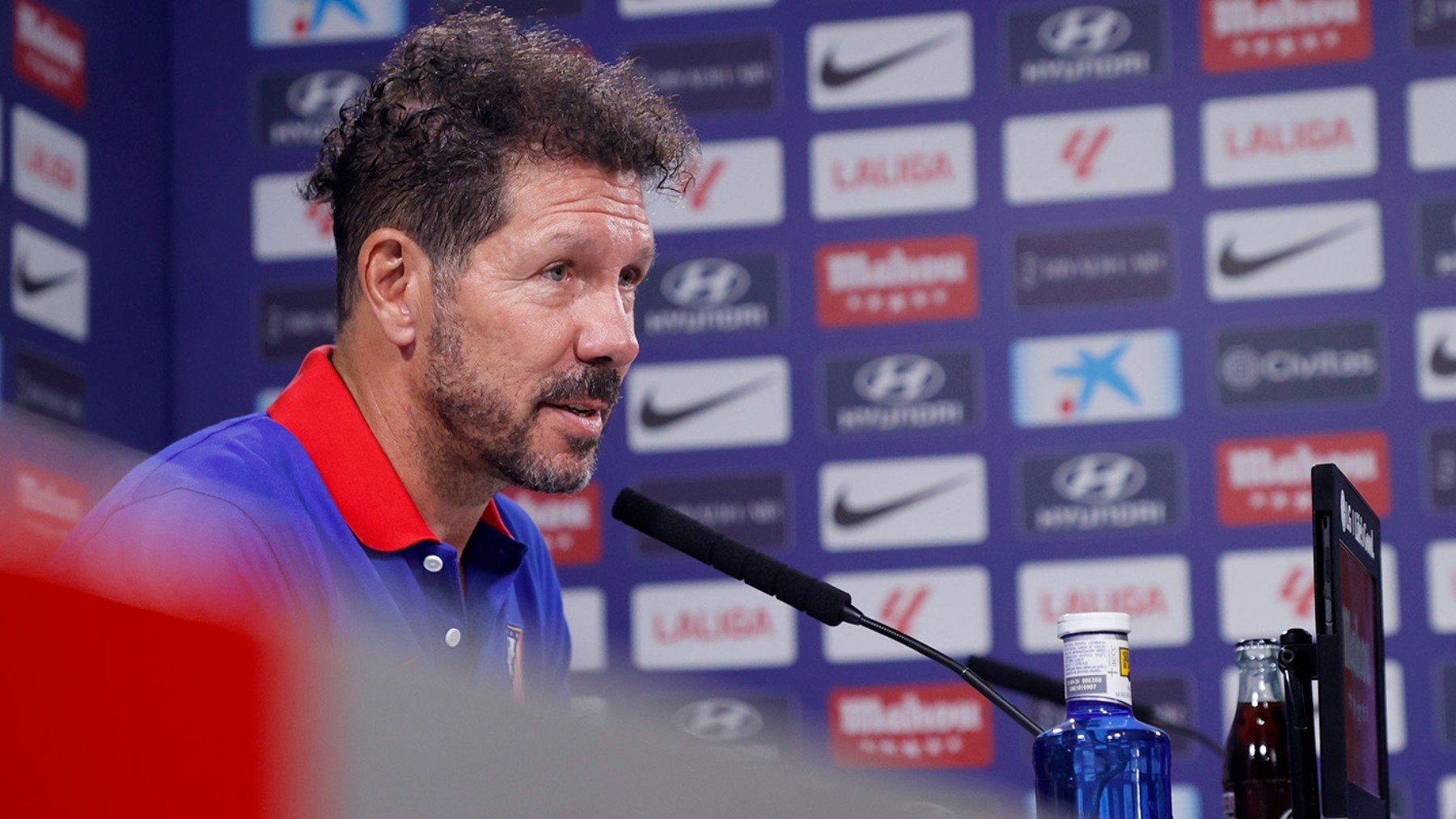 Simeone, hoy ante los medios.