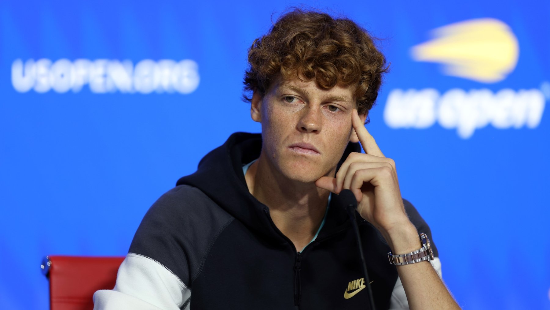 Jannik Sinner en rueda de prensa. (Getty)