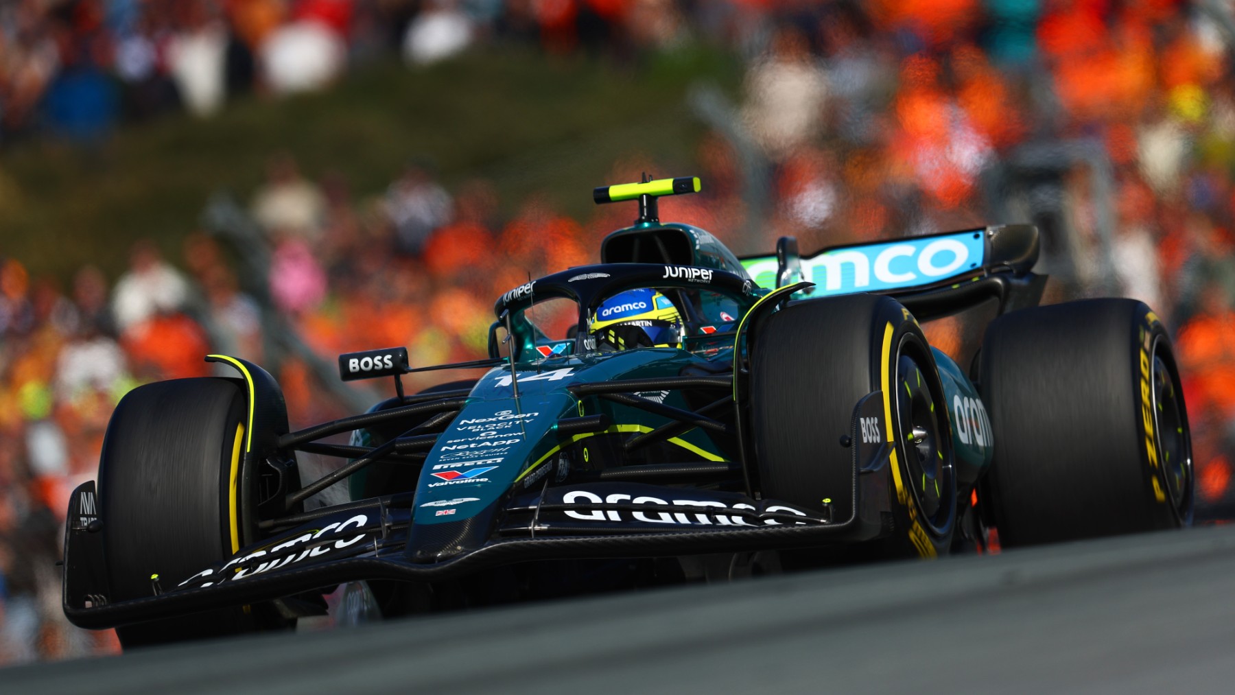 Fernando Alonso en Holanda. (Getty)