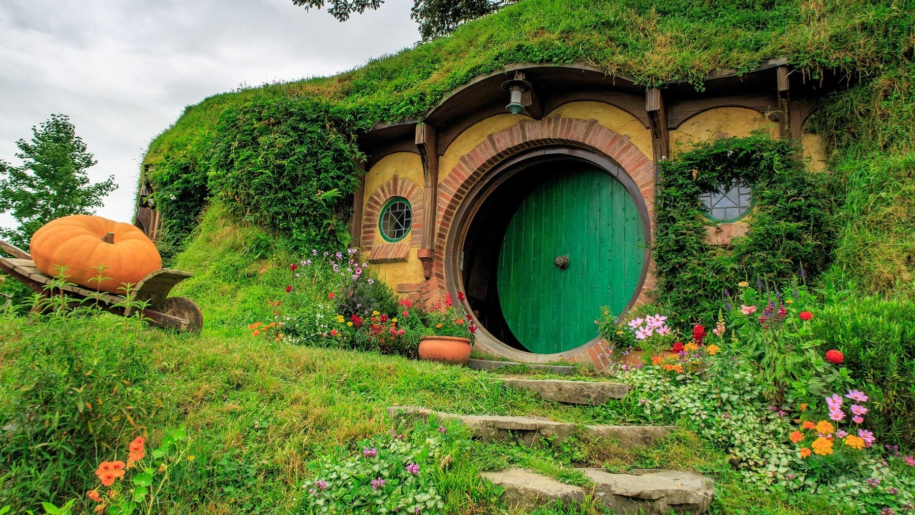 Recreación de Hobbiton.