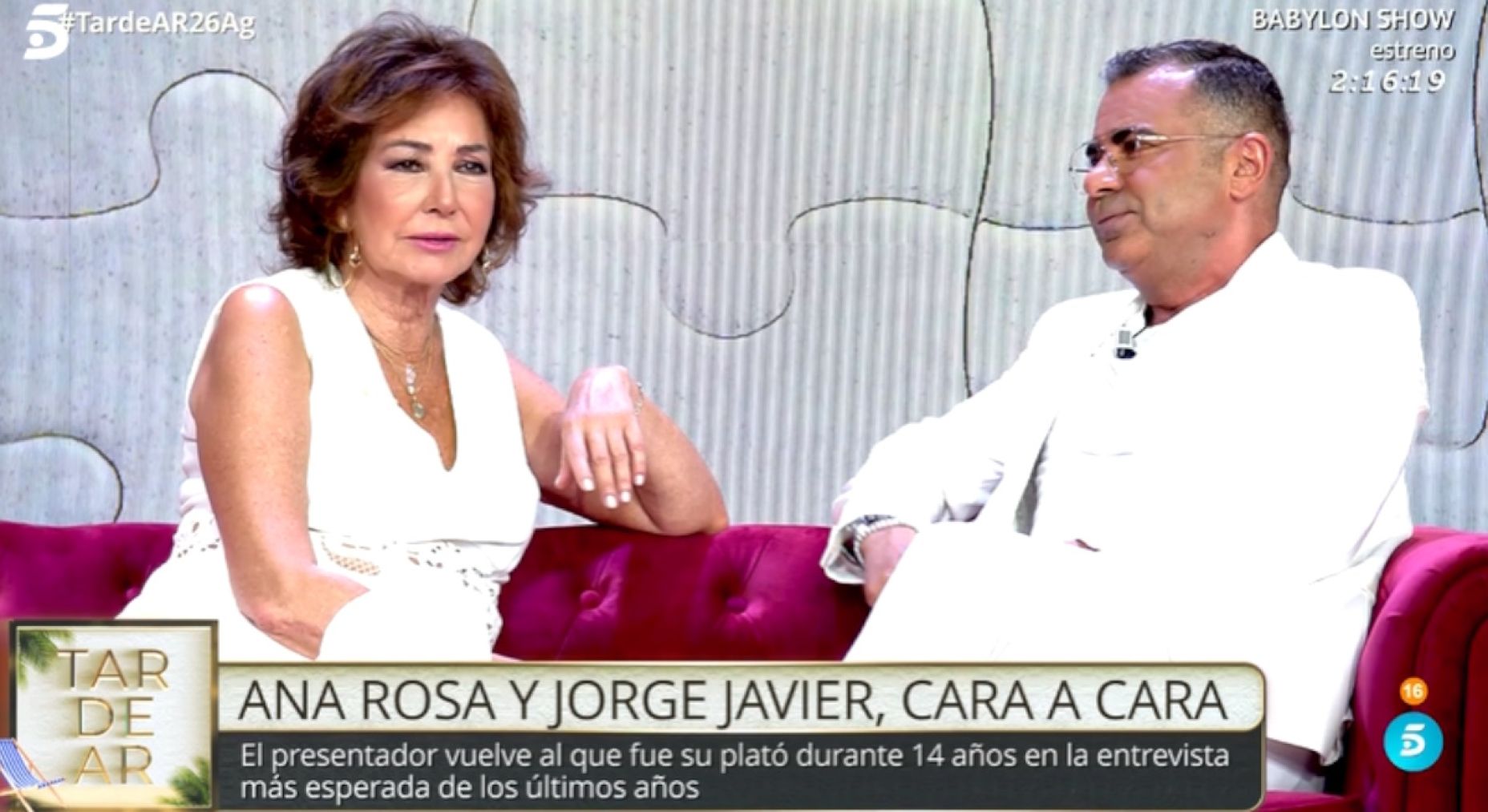 Ana Rosa Quintana y Jorge Javier Vázquez.