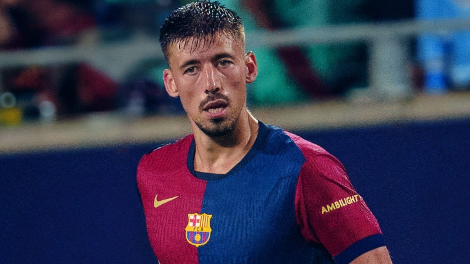 Clément Lenglet en un partido de la pretemporada con el Barça.