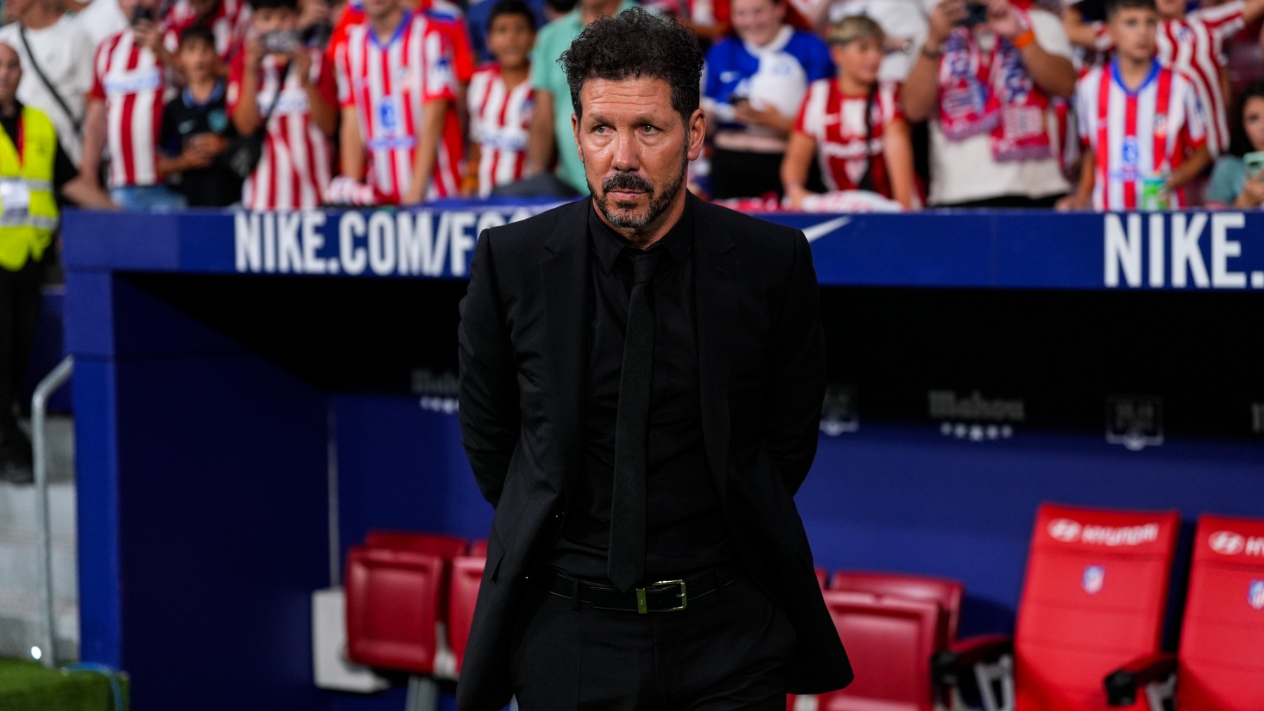 Simeone en el Atlético-Girona. (Europa Press)