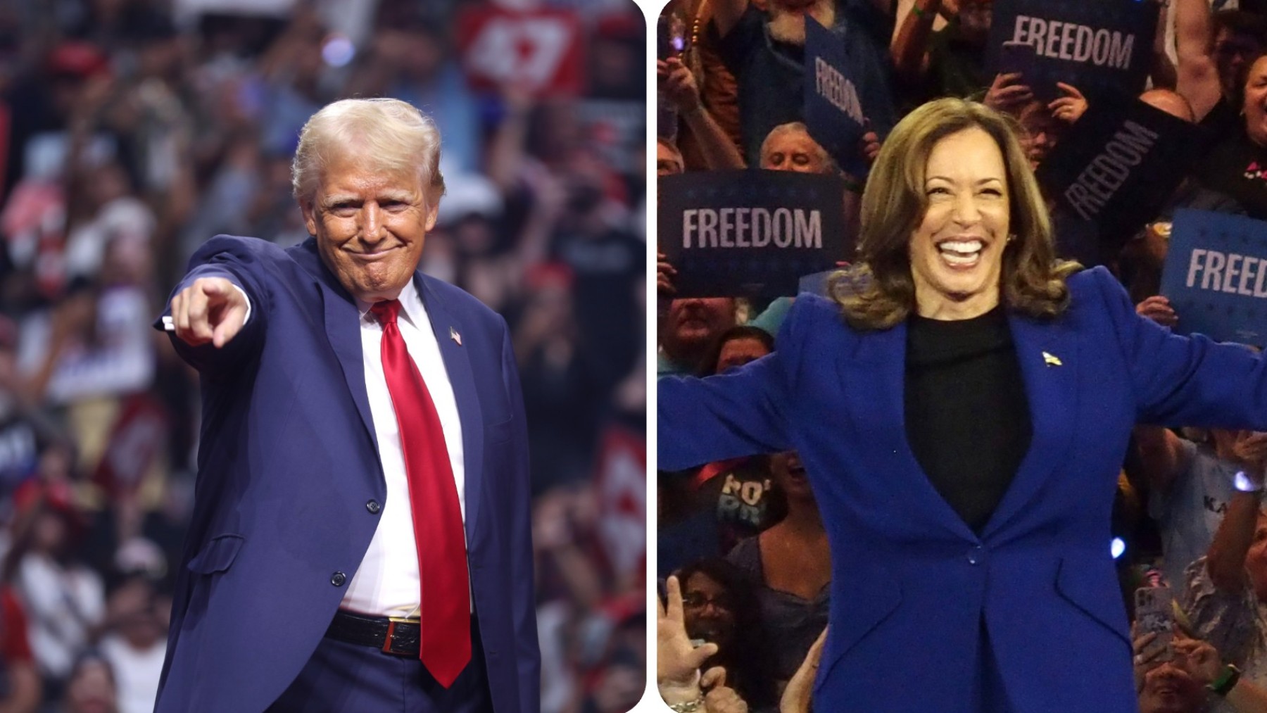 Trump y Kamala Harris. (Fotos: Europa Press)