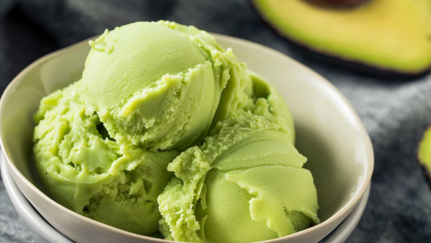 Helado de aguacate y lima