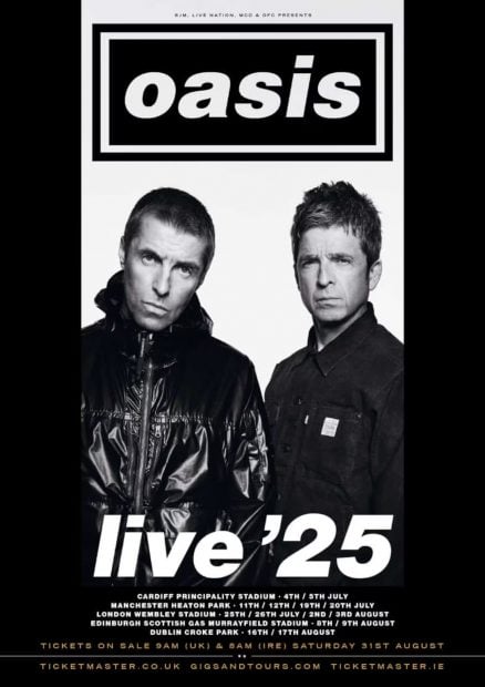 Liam y Noel Gallagher anuncian el regreso de Oasis a los escenarios con una gira en Irlanda y Reino Unido en 2025.