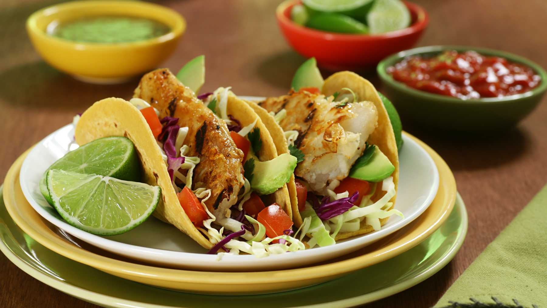 Tacos de pescado caseros.