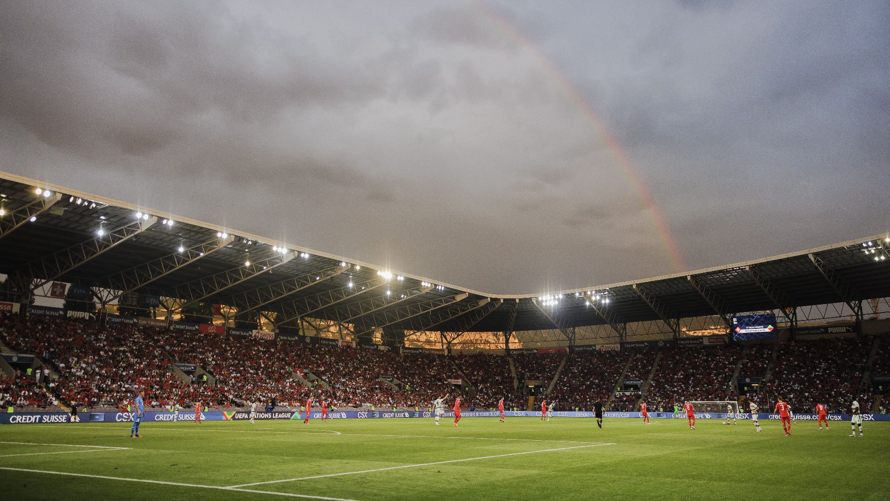 El estadio de Ginebra donde jugarán Suiza y España. (EFE)