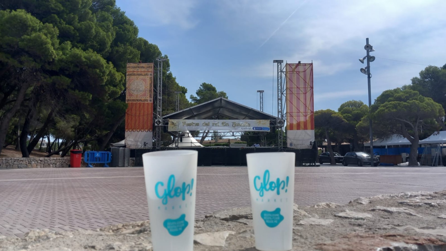 Vasos de plástico para las Fiestas del rei En Jaume de Calvià.