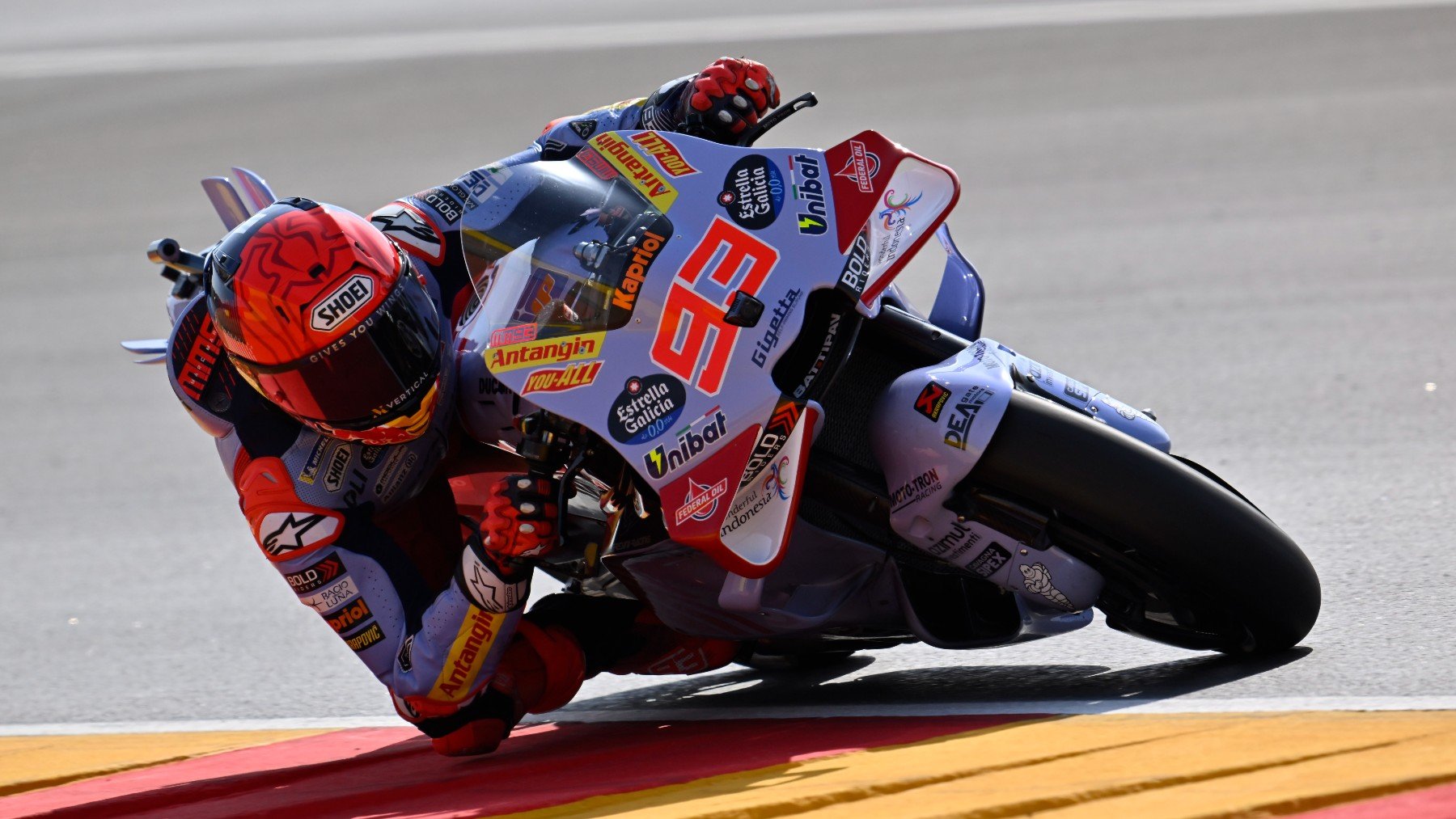 Marc Márquez, durante el GP de Aragón de MotoGP. (Europa Press)