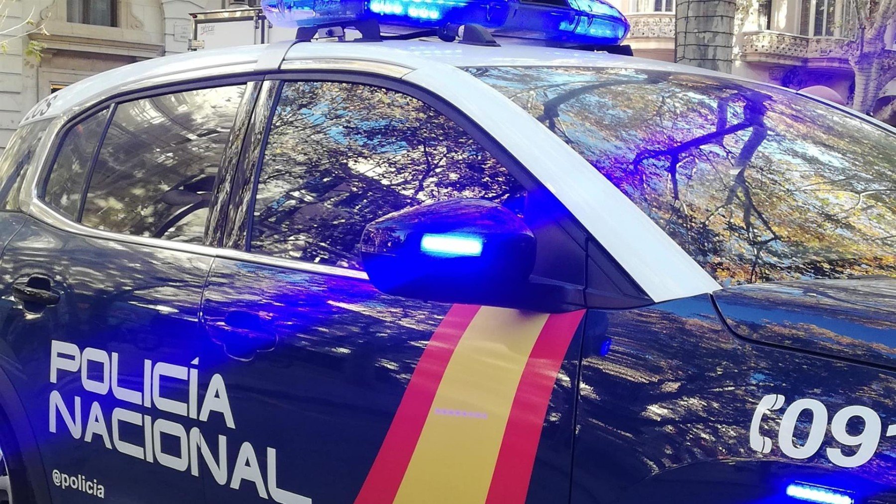 Vehículo de la Policía Nacional.