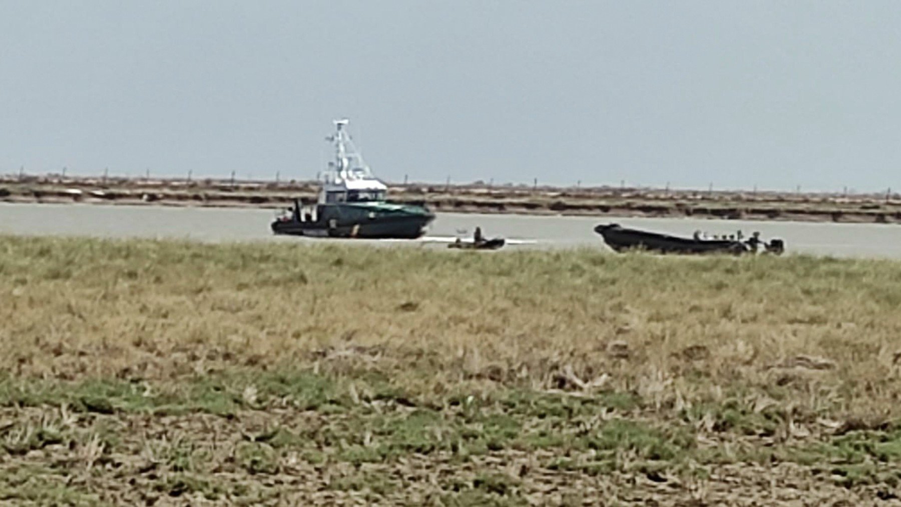 Narcolancha en el río Guadalquivir.