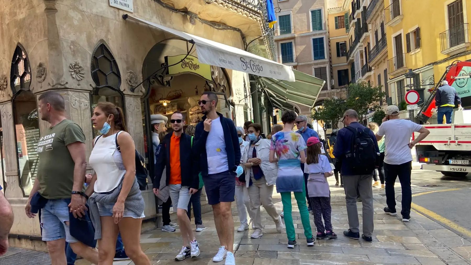 Turistas en el centro de Palma el pasado mes de mayo.