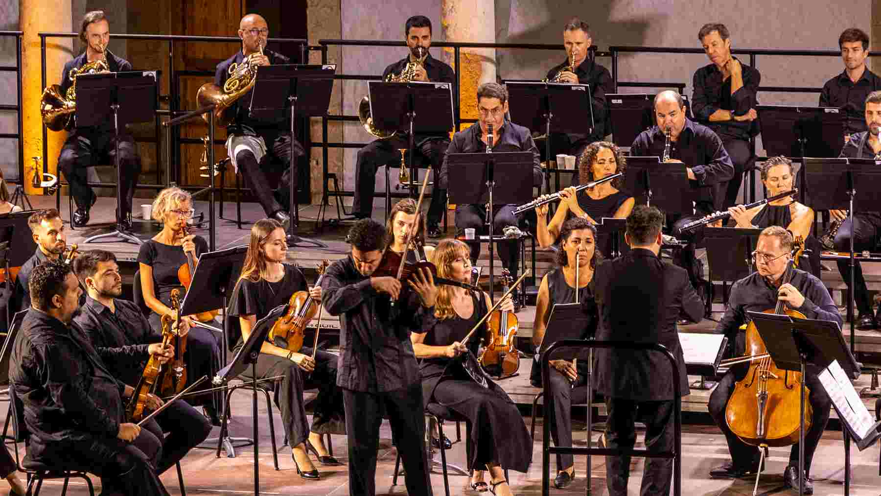 La Orquesta de la Comunidad Valenciana, durante la clausura del Festival de Pollença