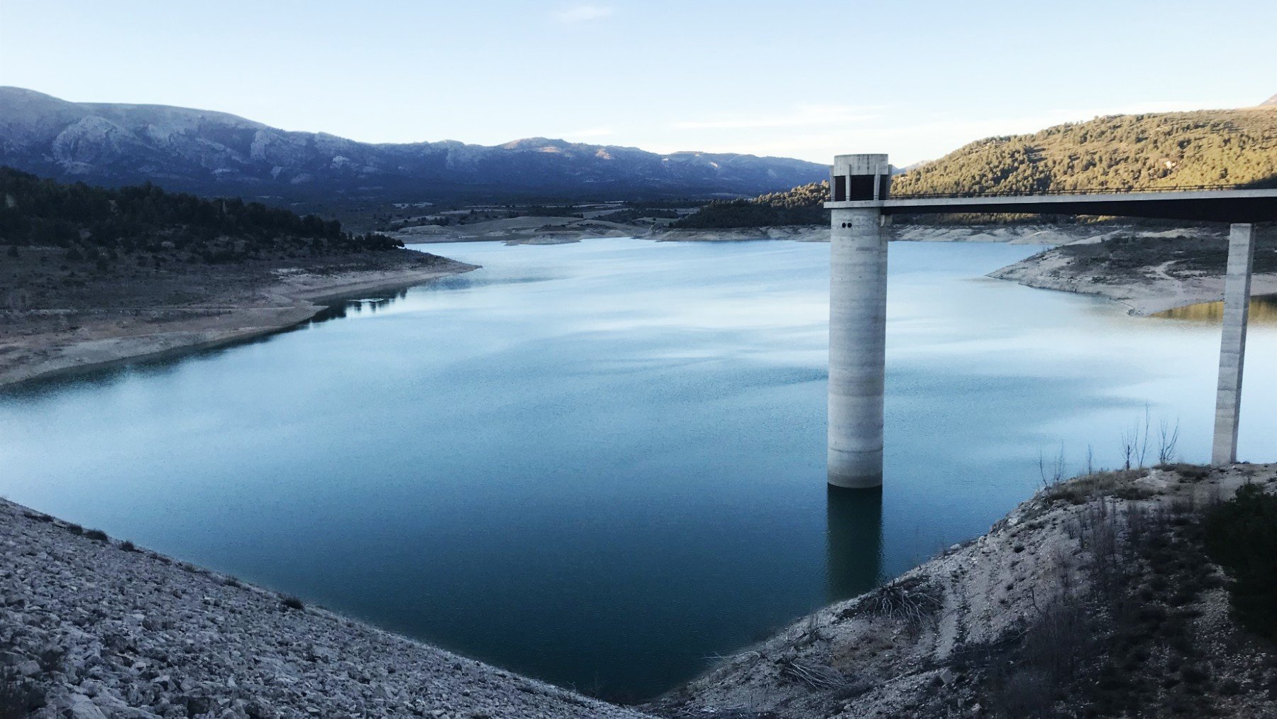 Pantano de San Clemente en el término municipal de Huéscar (Granada)