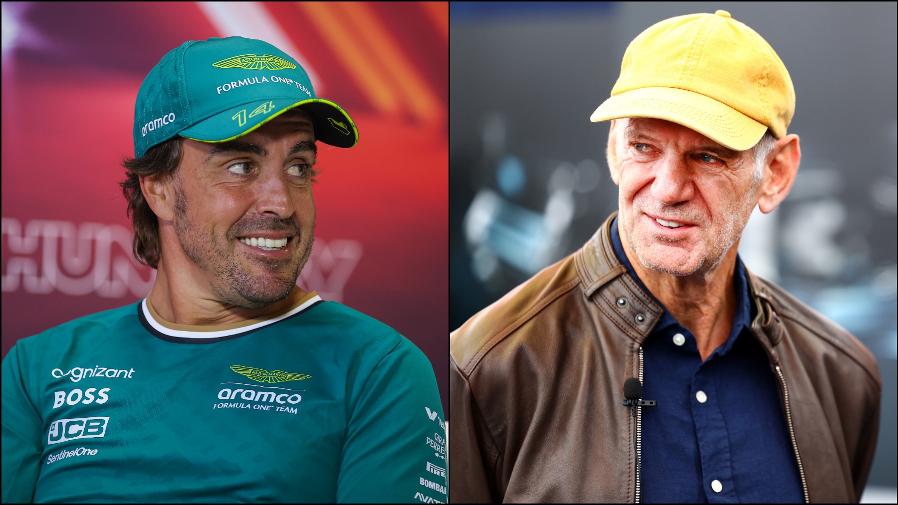 Fernando Alonso y Adrian Newey.