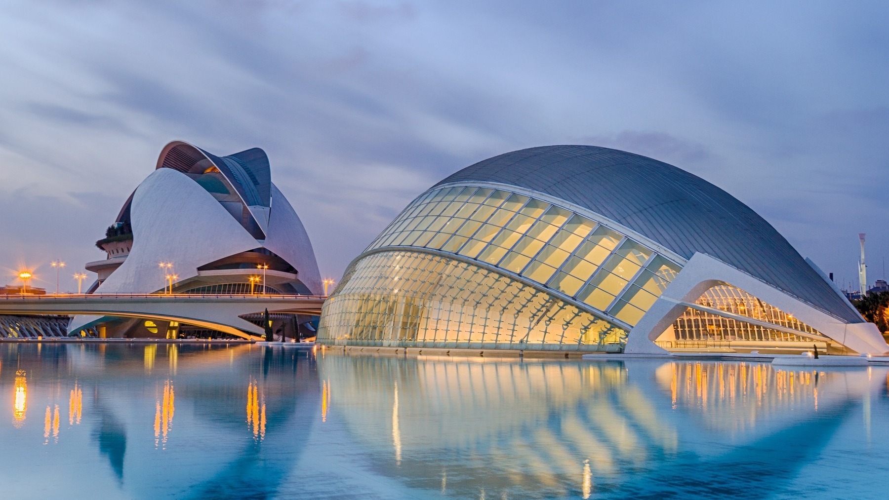 Ciudad de las Artes y las Ciencias en Valencia.