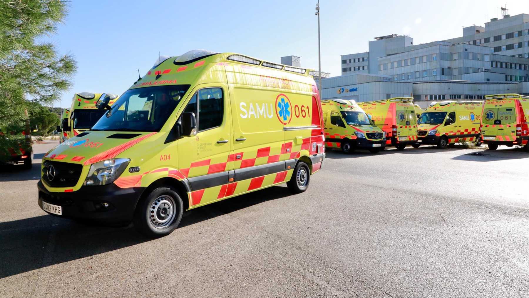 Ambulancias del SAMU 061 en Mallorca.