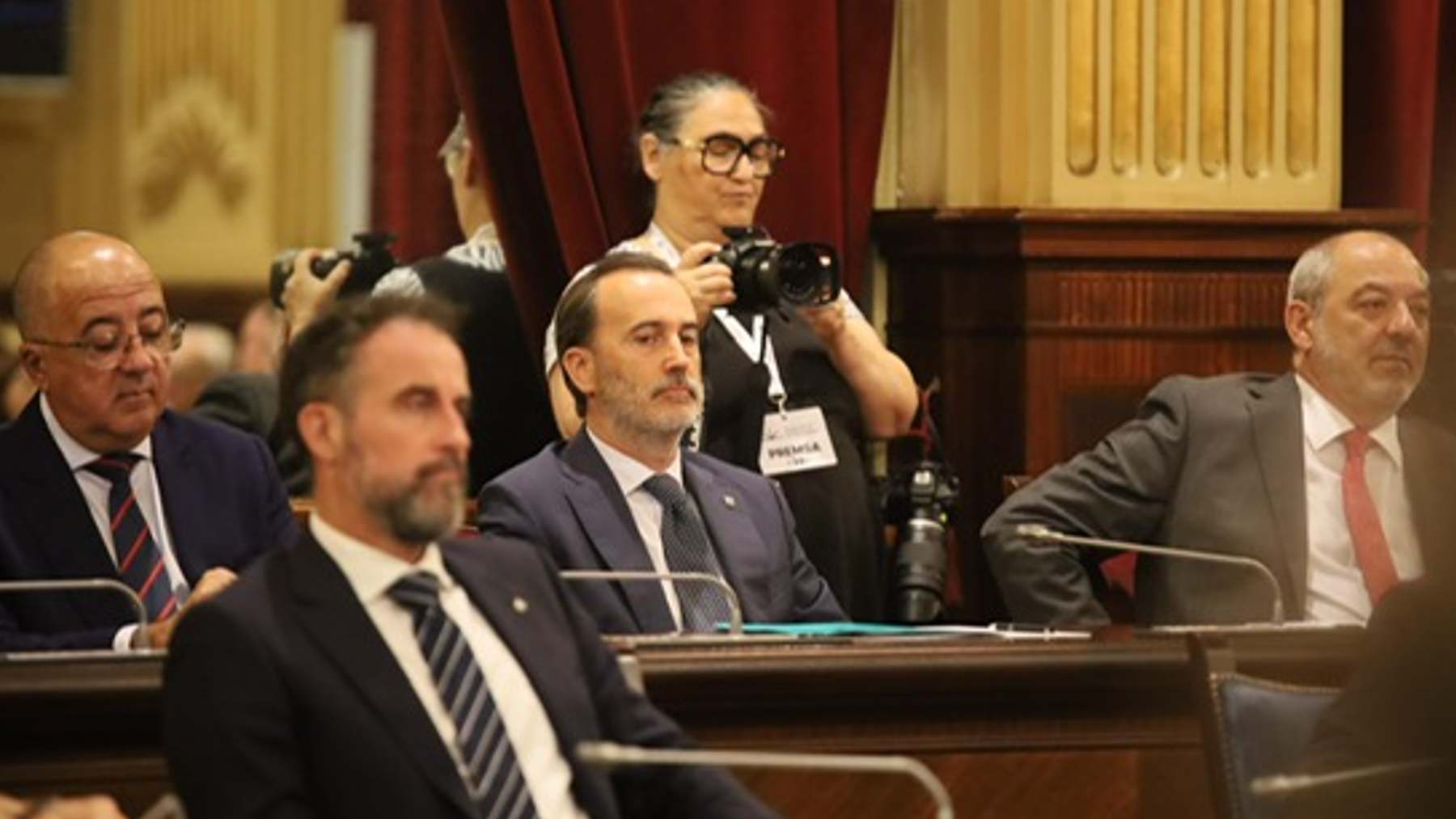 Gabriel Le Senne, este martes en el Parlament balear.