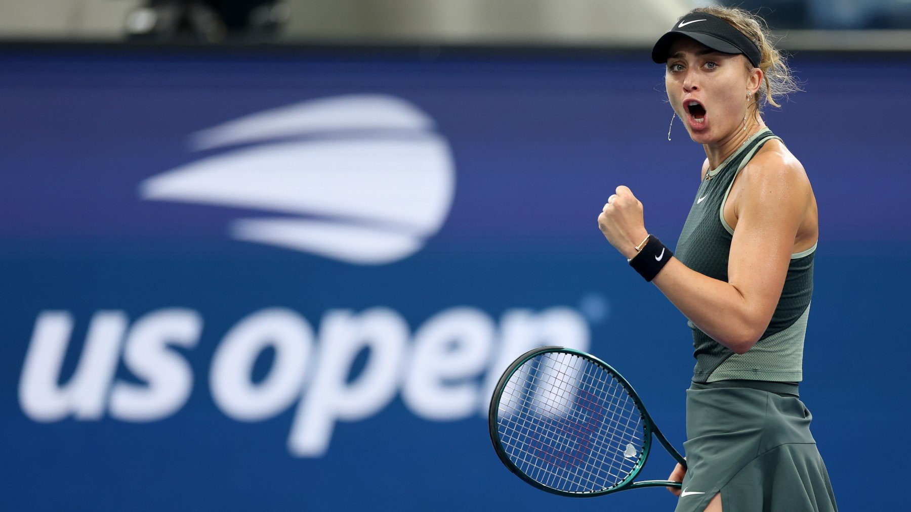 Paula Badosa, en un partido del US Open. (Getty)