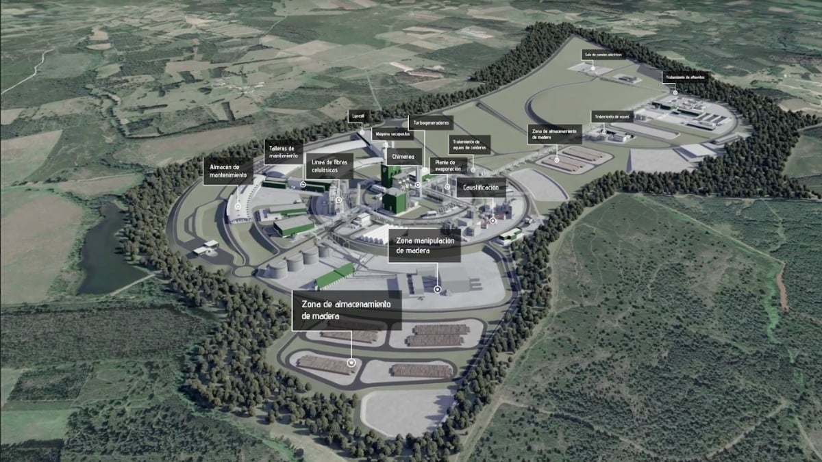 Infografía del proyecto de fábrica de Altri