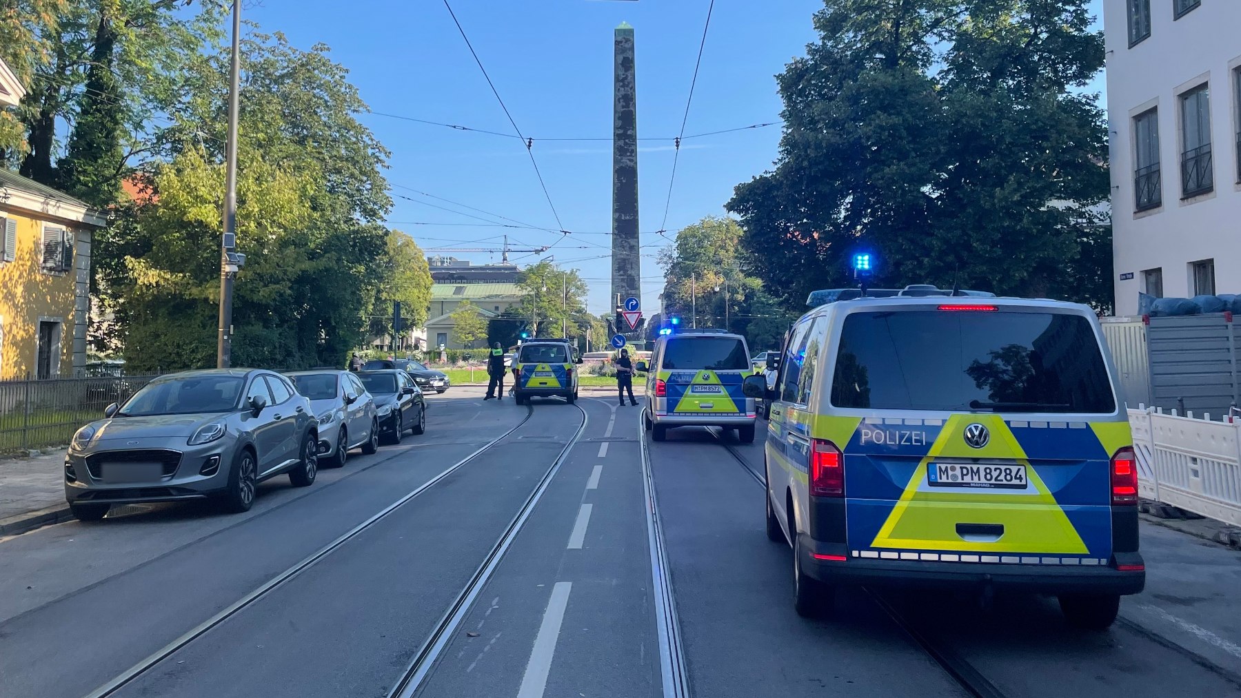 La Policía de Múnich en el lugar de los hechos.