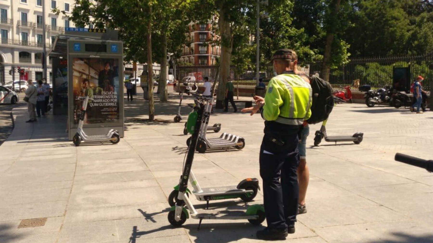 Patinetes eléctricos en Madrid. (Foto: X)