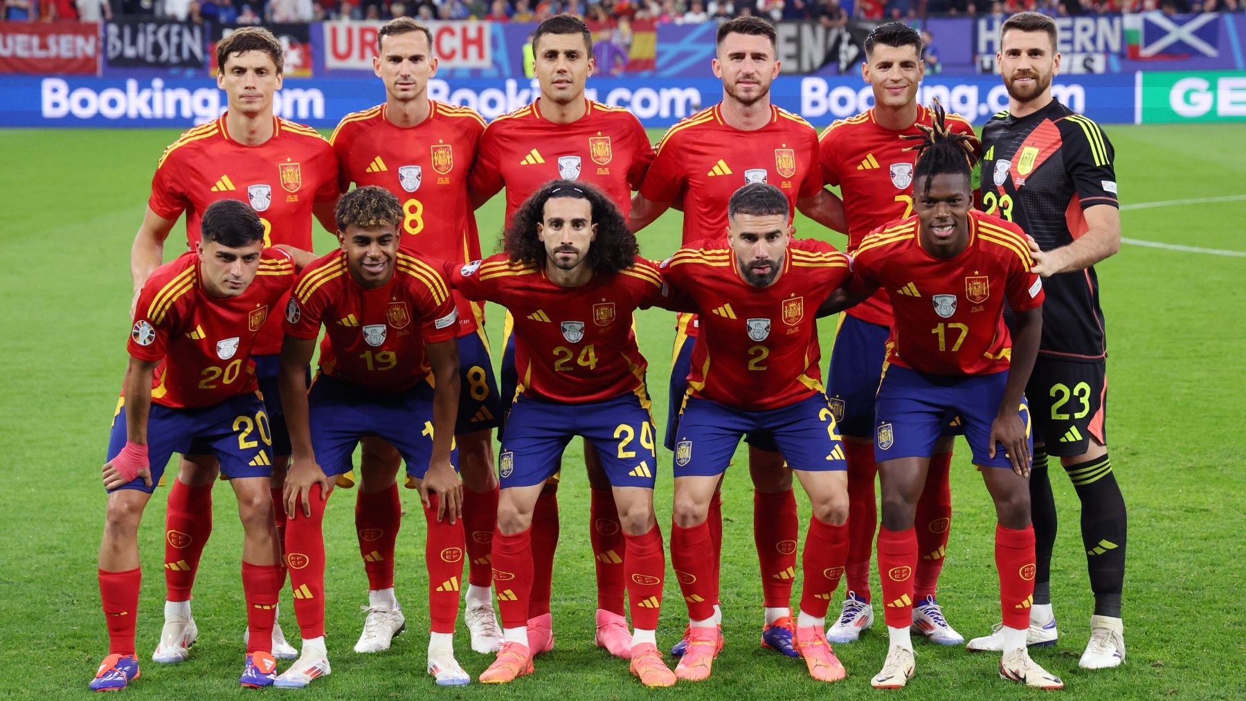 Los jugadores de España, en un partido de la Eurocopa. (Getty)