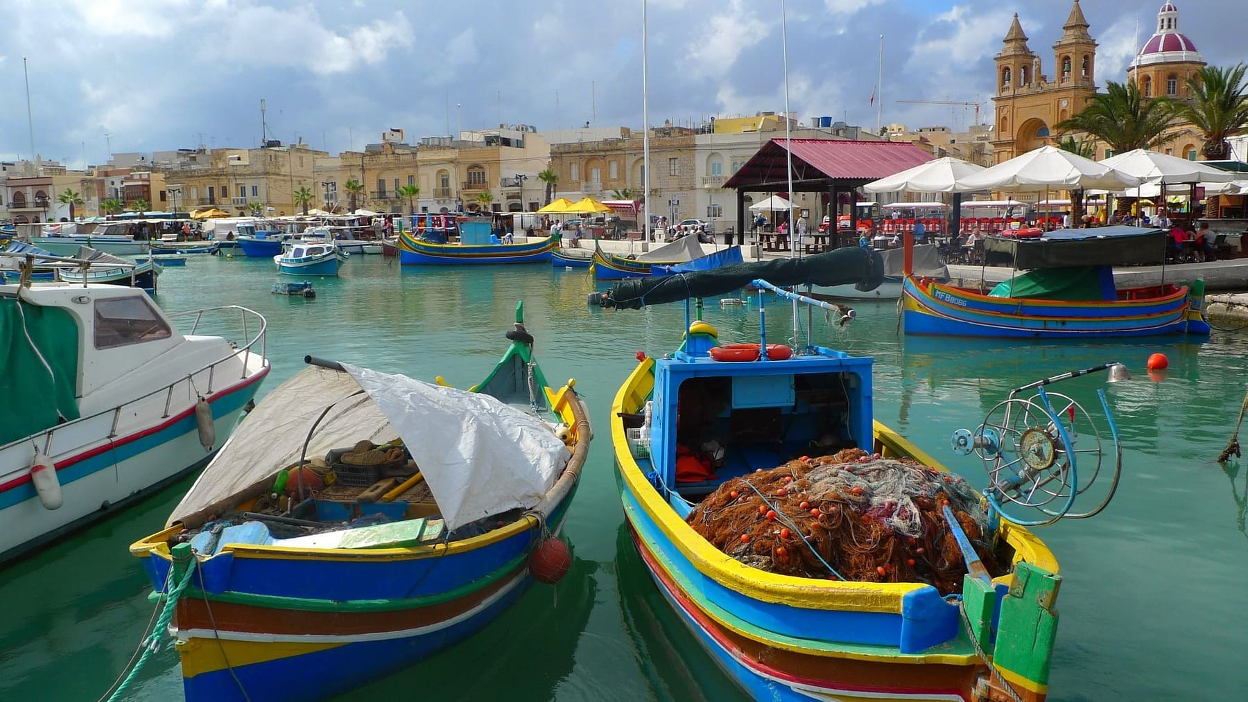 Barcos de pesca en Malta.