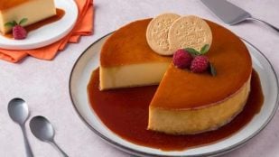 Receta, flan de galletas María