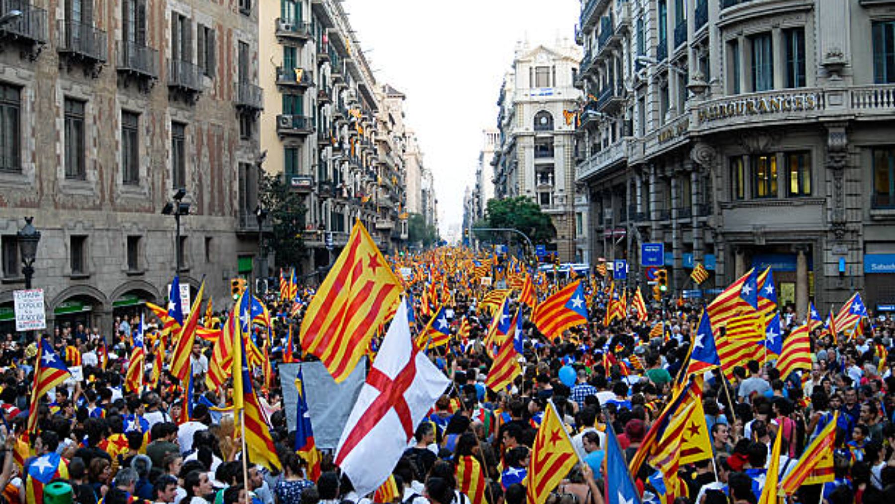 Celebración de la Diada en Cataluña.