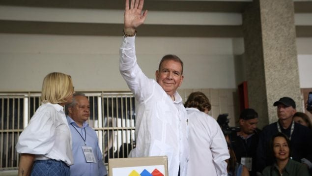 Edmundo González el día de las elecciones en Venezuela. (Foto: EP)