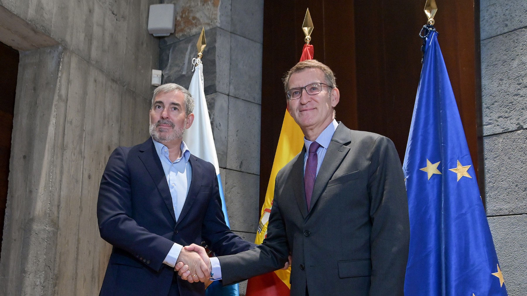 Feijóo con Clavijo en septiembre de 2023. (Foto: EP)
