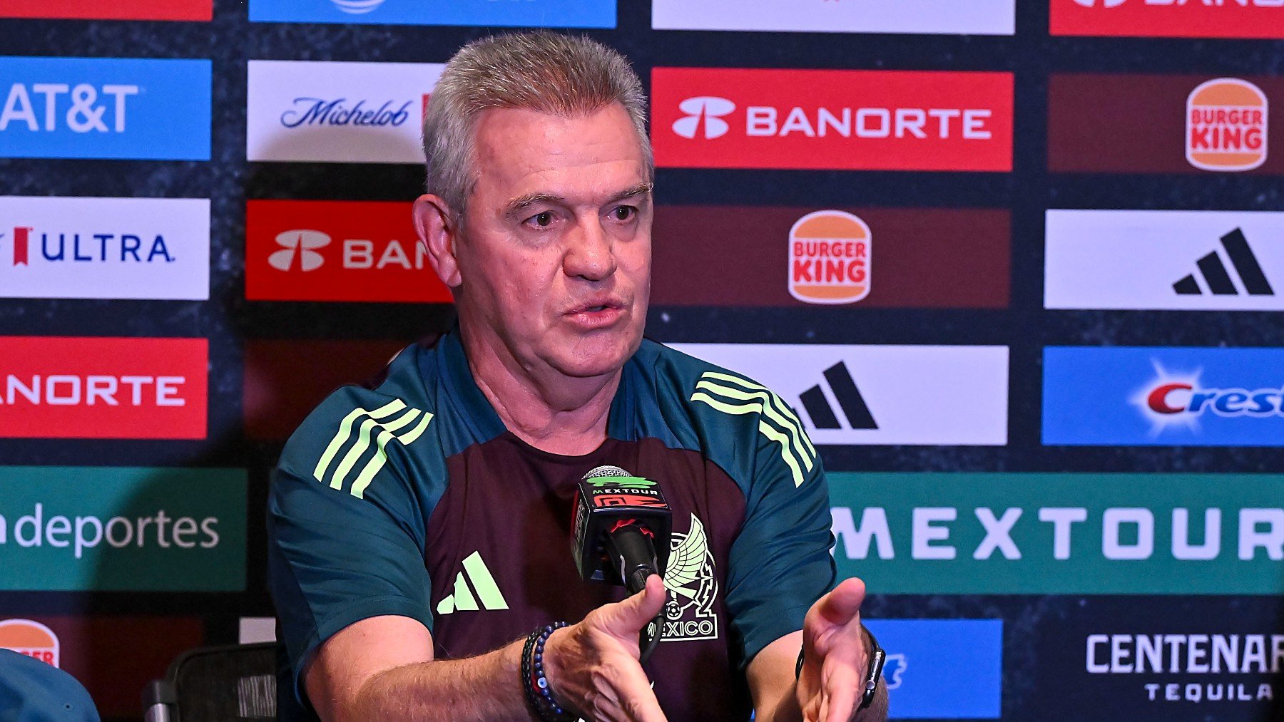 Javier Aguirre, en la rueda de prensa.