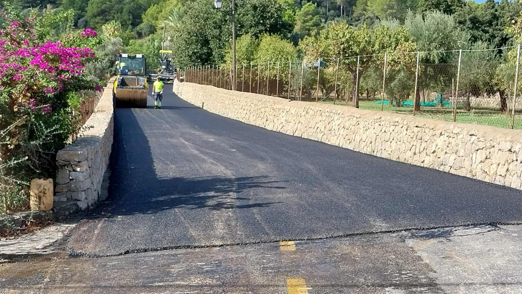 Reforma de la carretera de Selva a Mancor.