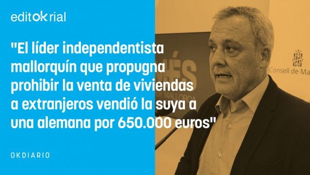 El separatista balear Jaume Alzamora, premio nacional de Hipocresía