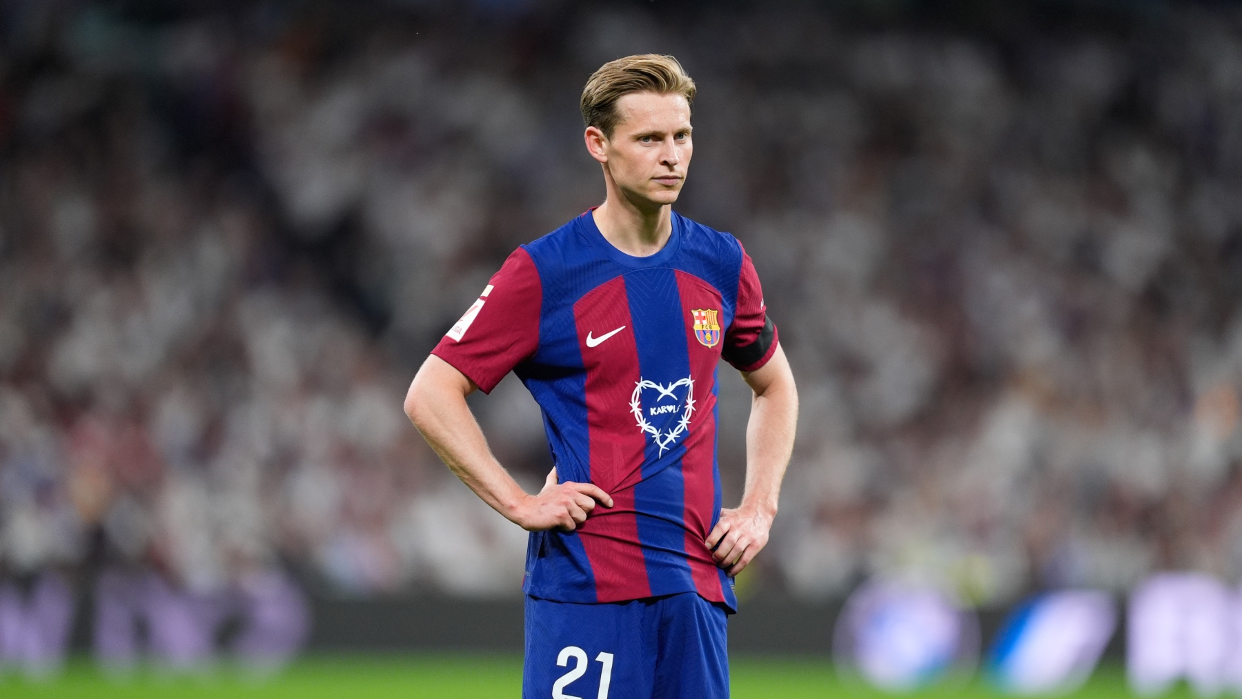 Frenkie de Jong, en su último partido con el Barcelona. (EP)