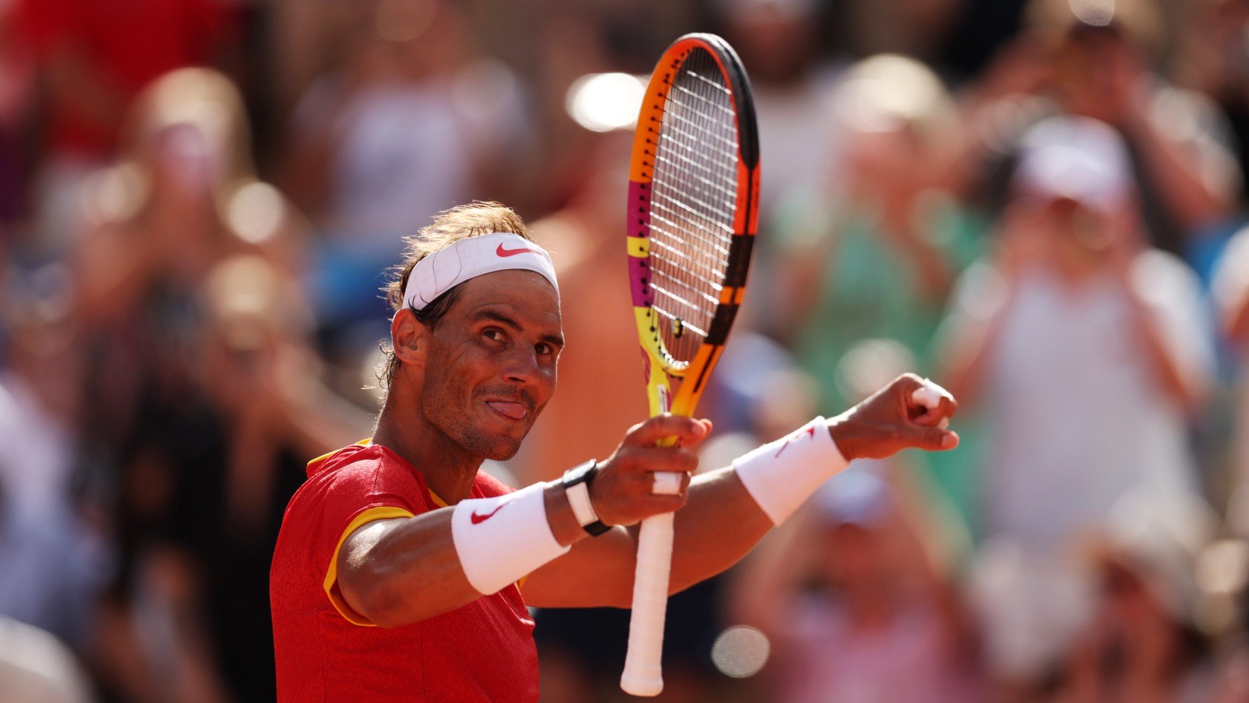 Rafa Nadal durante un partido.