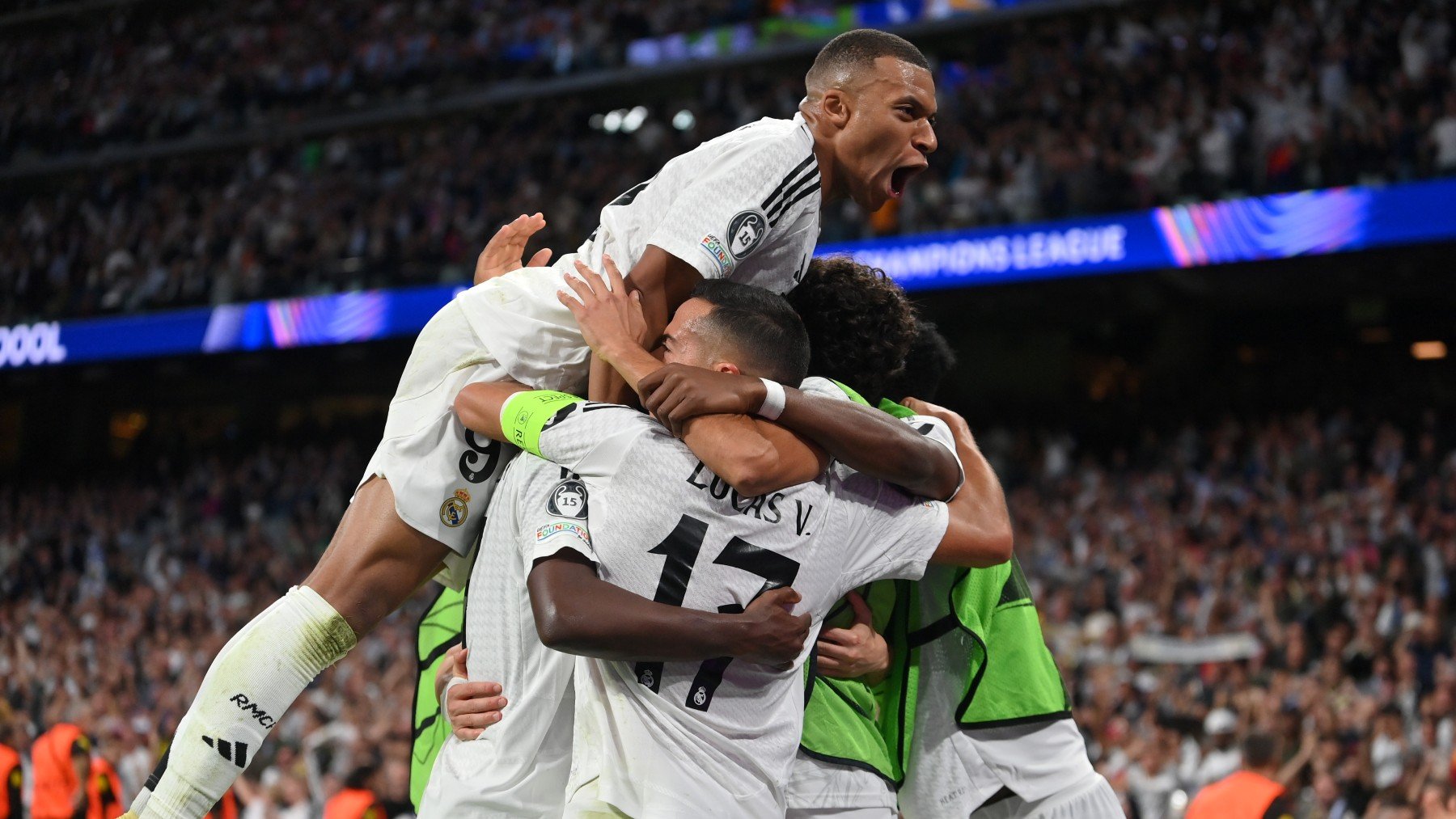 Los jugadores del Real Madrid celebran un gol. (Getty)